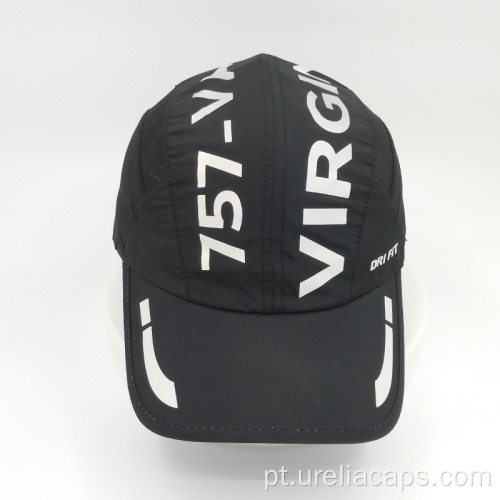 Chapéu esportivo impresso preto